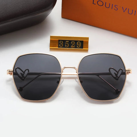 5-color fashionable four-leaf clover flat sunglasses