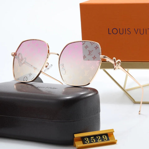 5-color fashionable four-leaf clover flat sunglasses