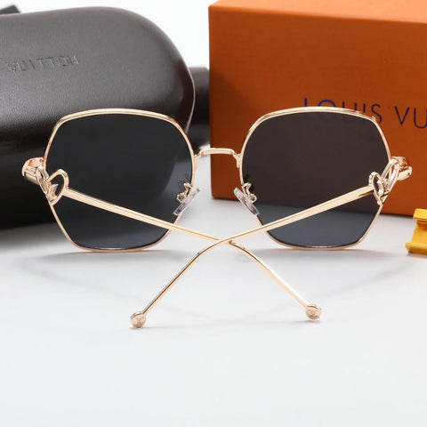 5-color fashionable four-leaf clover flat sunglasses