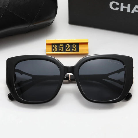 4 Colors Fashion Rhinestone Letter Print Polarized Sunglasses